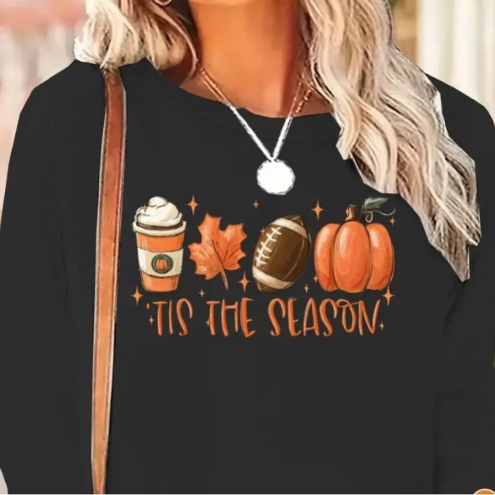 Nip Fall Long Sleeve Black & Orange Graphic T-Shi… - image 2